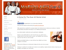 Tablet Screenshot of martialartsover40.com